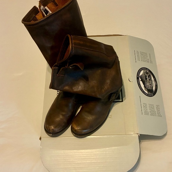 Ladies Brown Leather FRYE Boots - Picture 1 of 5